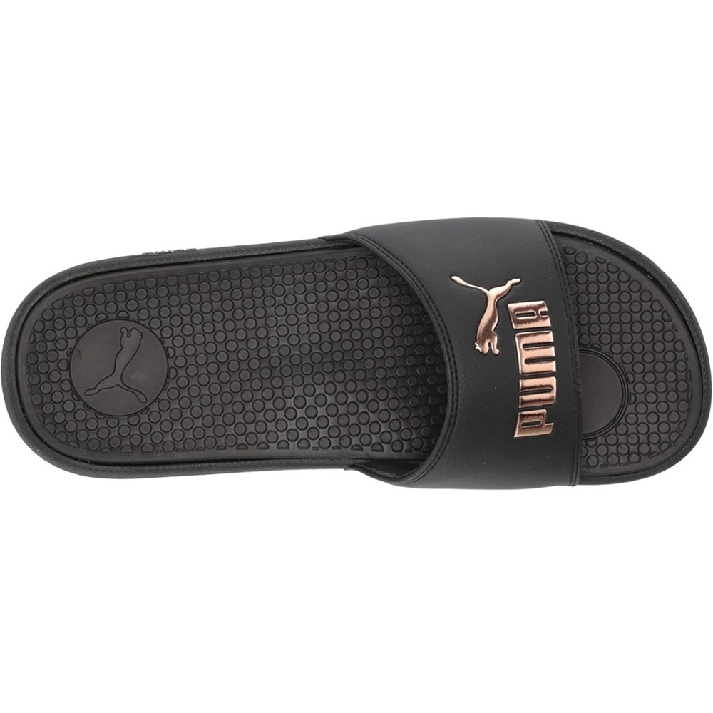 Puma women’s cool cat black rose gold slide sandal shoe size 9